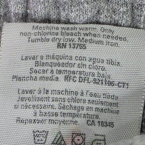 Mens Vintage Fruit of the Loom Fleece Gray Jogger Sweatpants Cotton Polyester XL - Picture 3 of 9